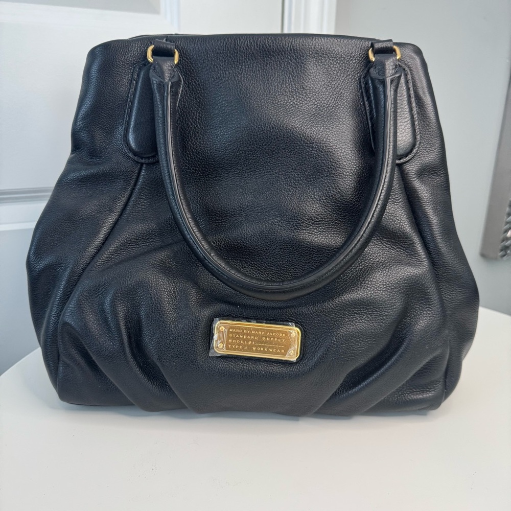 Marc by Marc Jacobs Black Pebbled Leather Satchel Shoulder Bag NWOT